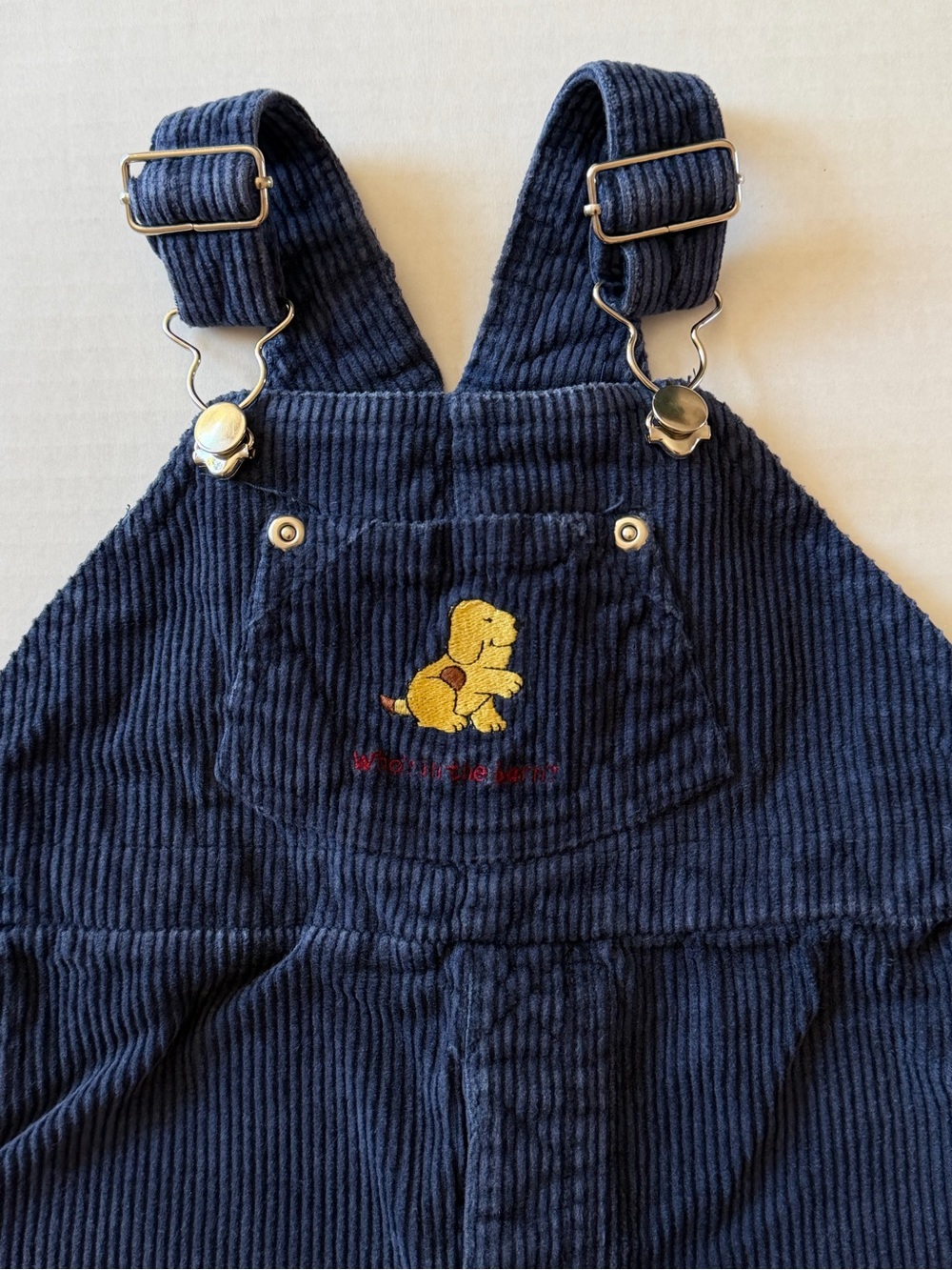 Vintage 2001 Spot Navy Corduroy Farm Overalls 12M Dog Barn - Picture 6 of 8